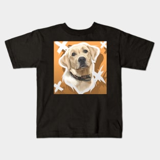 cute brown dog vector Kids T-Shirt